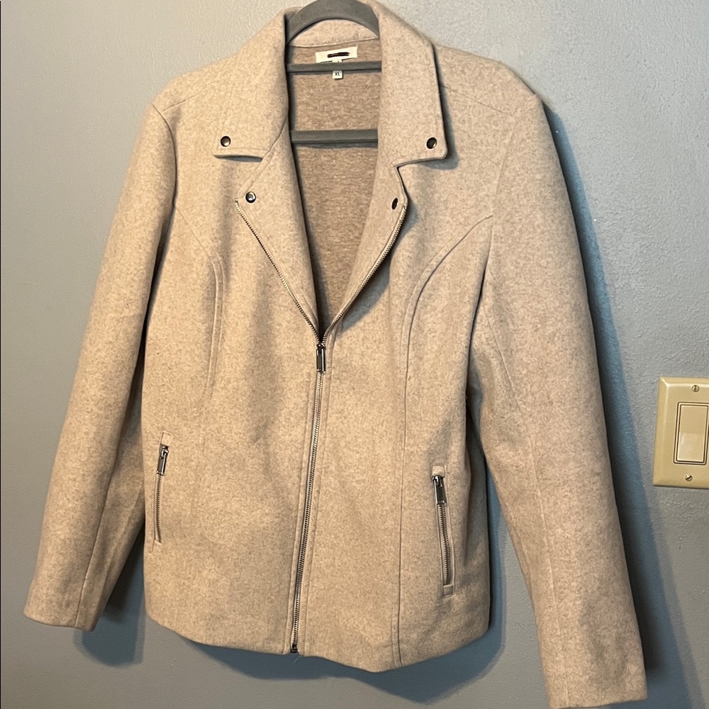 Taupe Zip Front Women's Jacket
